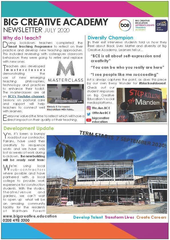 BCA Parents Newsletter - July 2020